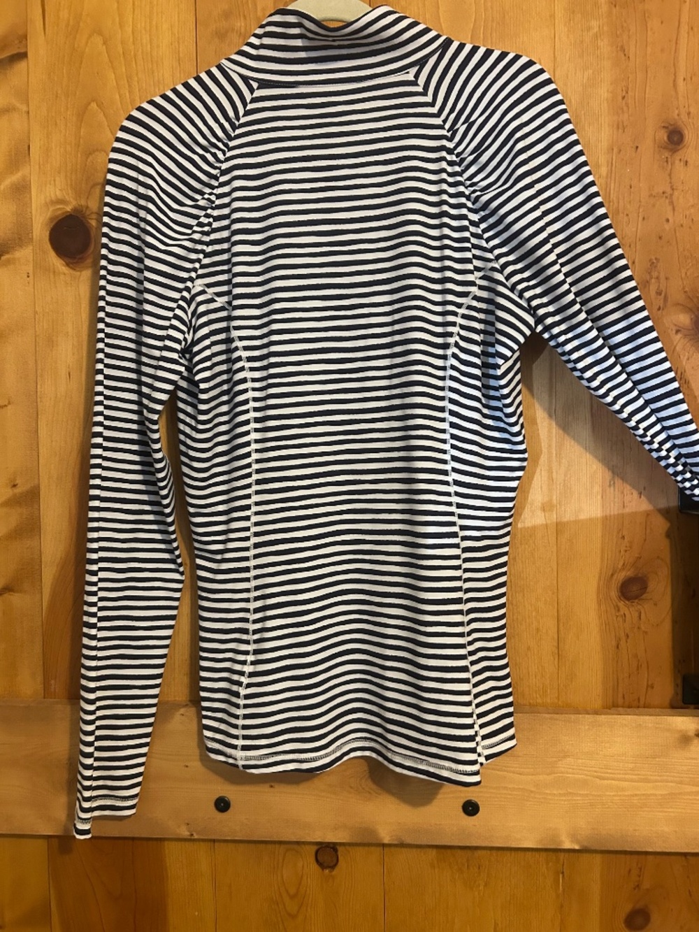 Lilly Pulitzer Navy and White Quarter Zip UPF50 Pullover - Picture 3 of 3